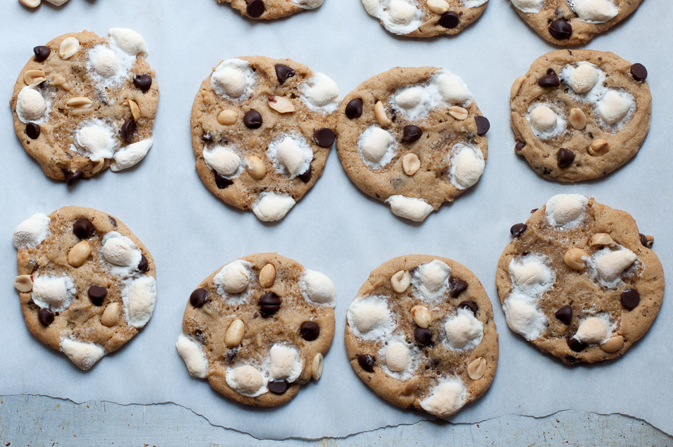 Meine aktuellen Lieblingskekse: Rocky Road Cookies #Erdnuss #Schokolade #Marshmallows